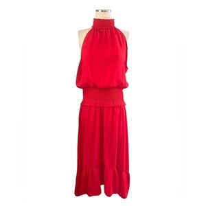 CeCe Red Midi Dress